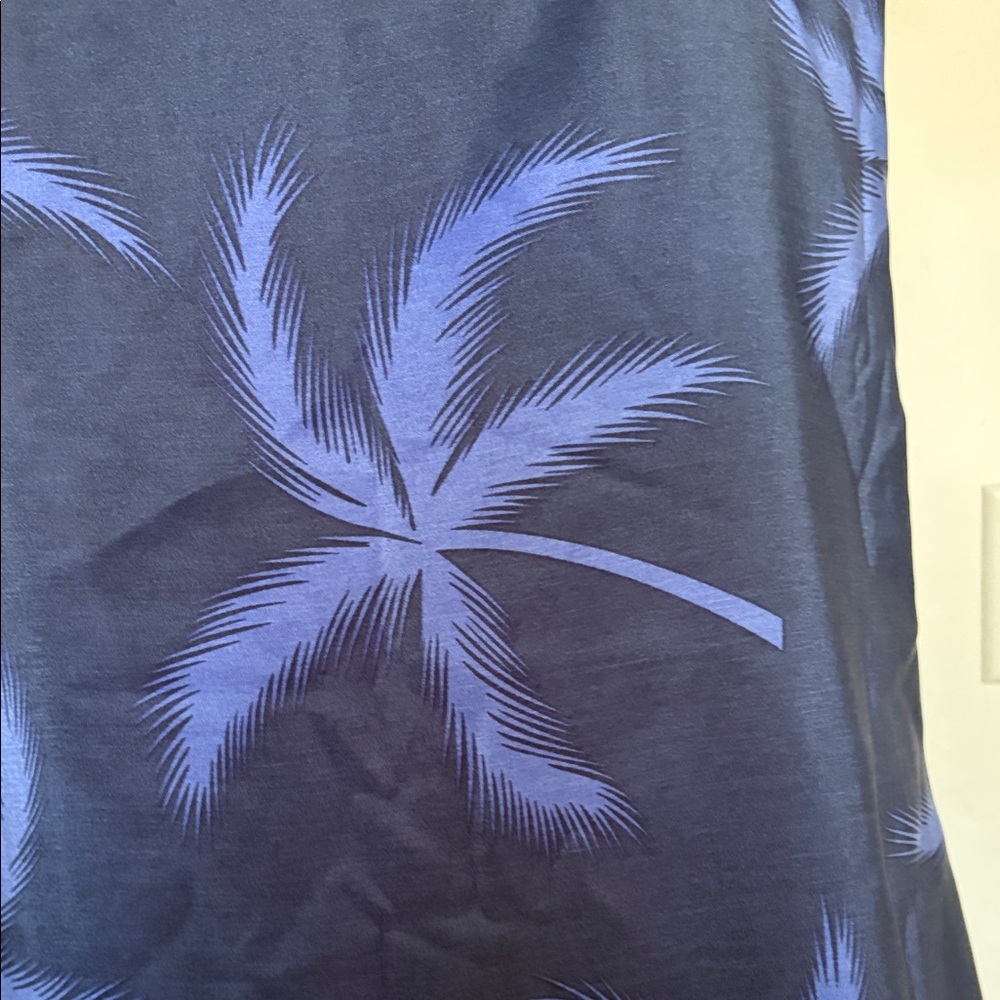 Navy Palm Tree Print Maxi Dress - Picture 3 of 8